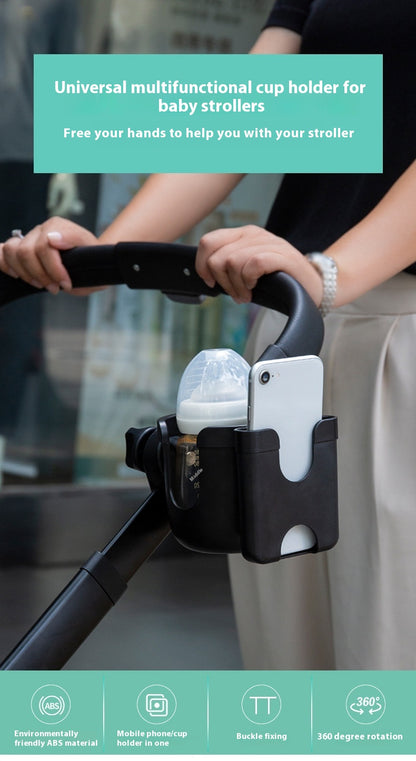 Kinderwagen flessenhouder met mobiele telefoonhouder