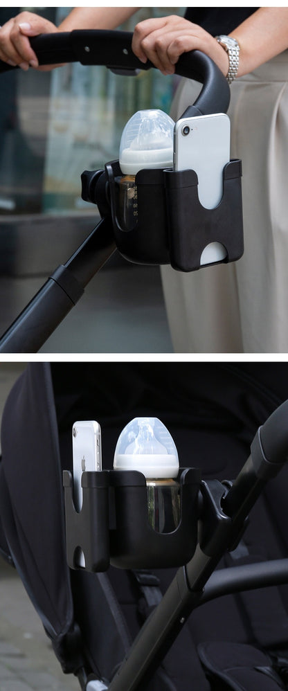 Kinderwagen flessenhouder met mobiele telefoonhouder
