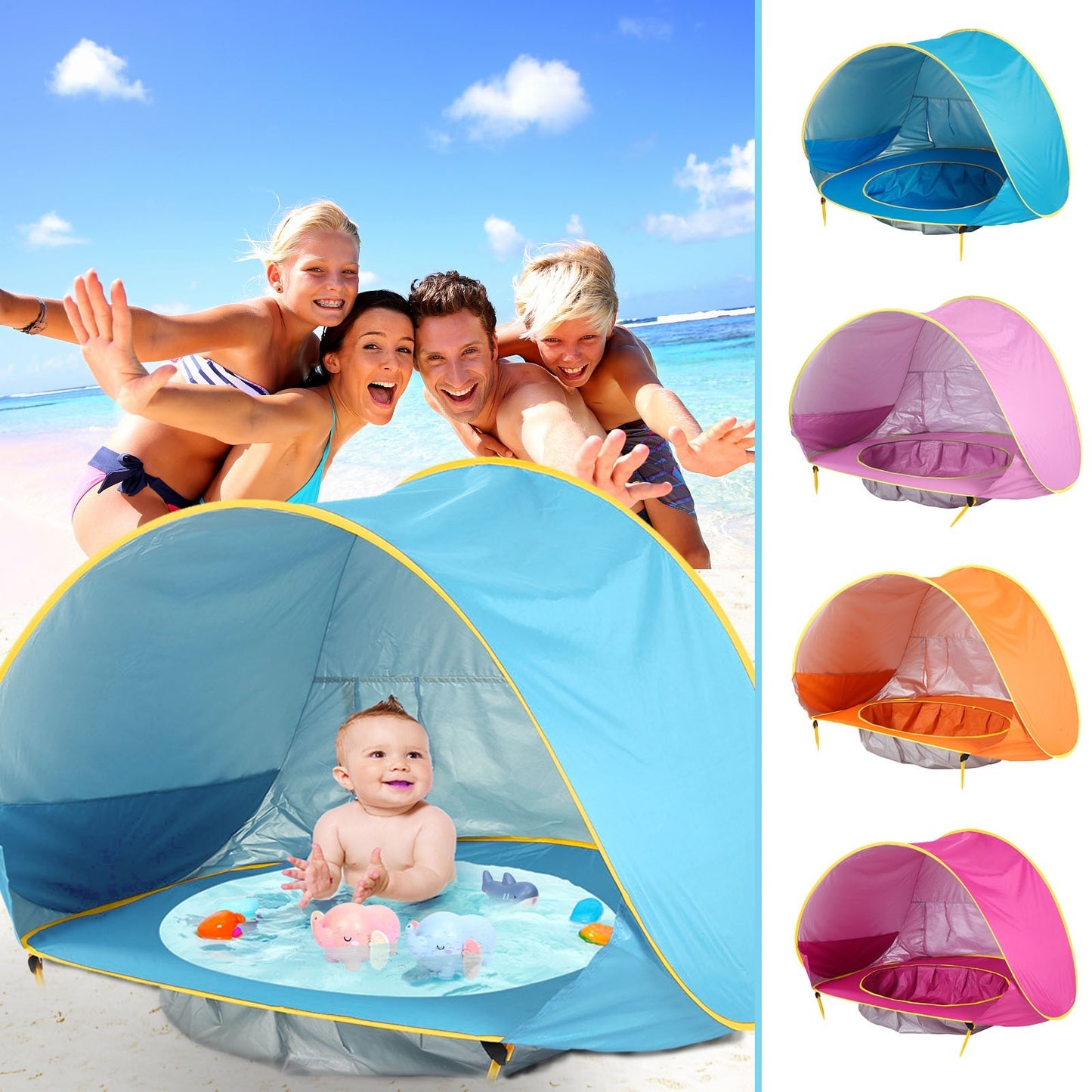 Baby strandtent met zwembad